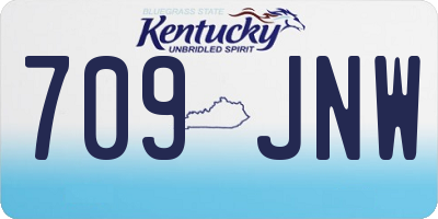 KY license plate 709JNW