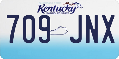 KY license plate 709JNX