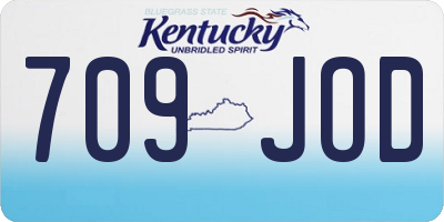 KY license plate 709JOD