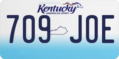 KY license plate 709JOE
