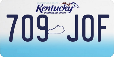 KY license plate 709JOF