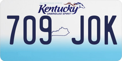 KY license plate 709JOK