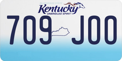 KY license plate 709JOO