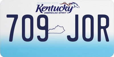 KY license plate 709JOR