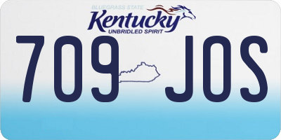 KY license plate 709JOS