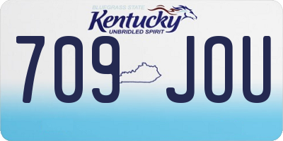 KY license plate 709JOU