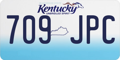 KY license plate 709JPC