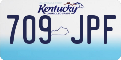 KY license plate 709JPF