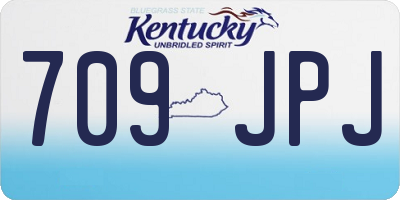 KY license plate 709JPJ