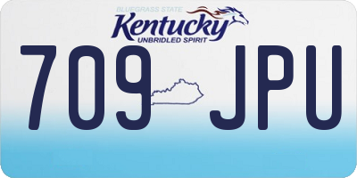 KY license plate 709JPU
