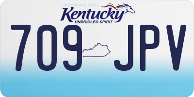 KY license plate 709JPV
