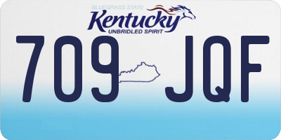 KY license plate 709JQF