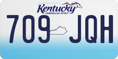 KY license plate 709JQH