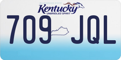 KY license plate 709JQL