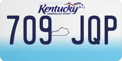 KY license plate 709JQP