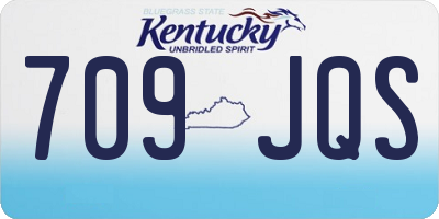 KY license plate 709JQS