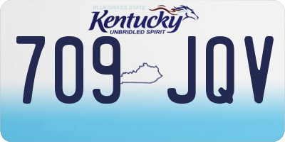KY license plate 709JQV