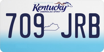 KY license plate 709JRB