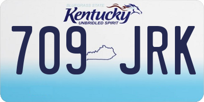 KY license plate 709JRK