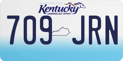 KY license plate 709JRN