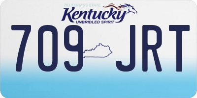 KY license plate 709JRT