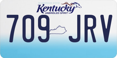 KY license plate 709JRV