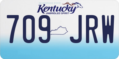 KY license plate 709JRW