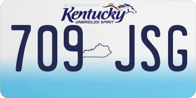 KY license plate 709JSG