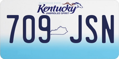 KY license plate 709JSN