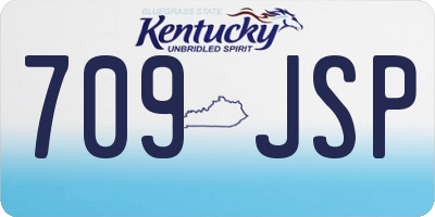 KY license plate 709JSP