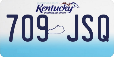 KY license plate 709JSQ