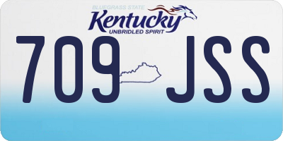 KY license plate 709JSS