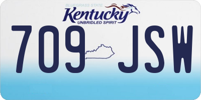 KY license plate 709JSW