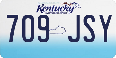 KY license plate 709JSY