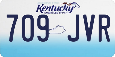 KY license plate 709JVR