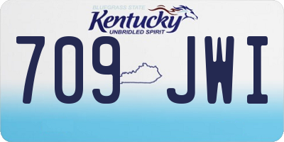 KY license plate 709JWI