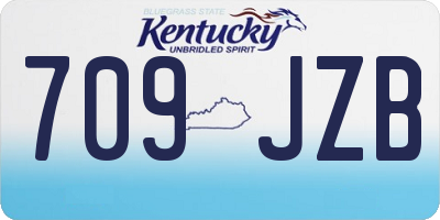 KY license plate 709JZB