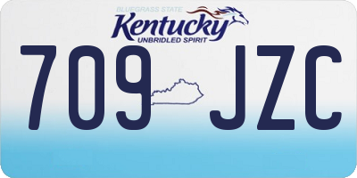 KY license plate 709JZC