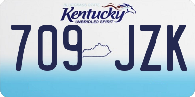 KY license plate 709JZK