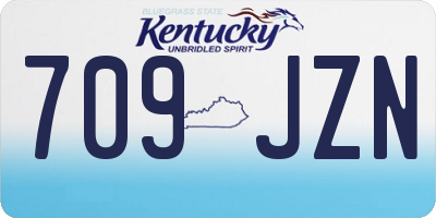 KY license plate 709JZN