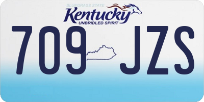 KY license plate 709JZS