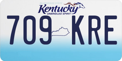 KY license plate 709KRE