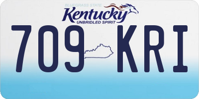 KY license plate 709KRI