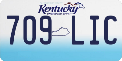 KY license plate 709LIC