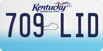 KY license plate 709LID