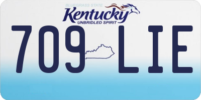 KY license plate 709LIE