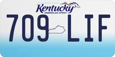 KY license plate 709LIF
