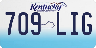 KY license plate 709LIG