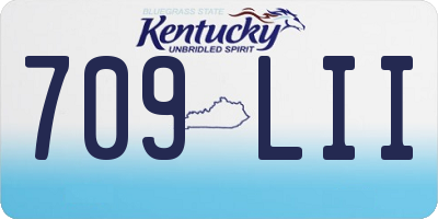 KY license plate 709LII