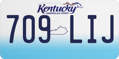 KY license plate 709LIJ